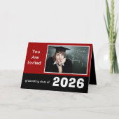 De Klasse afstuderen van Verandering in Huidig Jaa Bedankkaart (Voorkant)