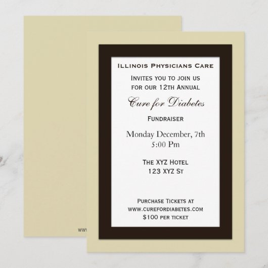 de klasse BedrijfsUitnodiging van de Partij Kaart (Voorkant / Achterkant)