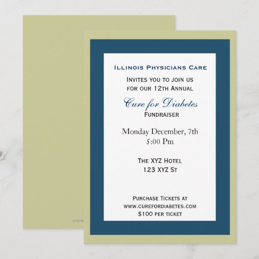 de klasse BedrijfsUitnodiging van de Partij Kaart (Voorkant / Achterkant)