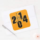 DE KLASSE VAN 2014 VIERKANTE STICKER (Envelop)