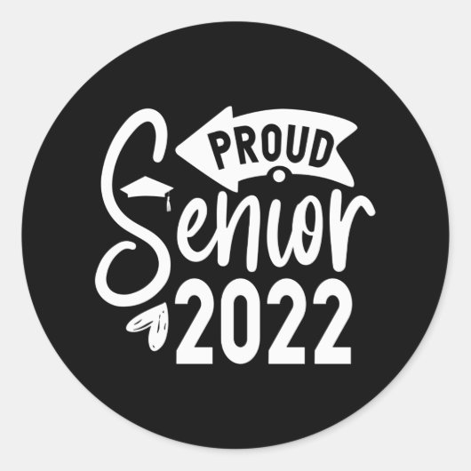 De klasse van 2022 Afstuderen het Afstudeerder Ronde Sticker (Voorkant)