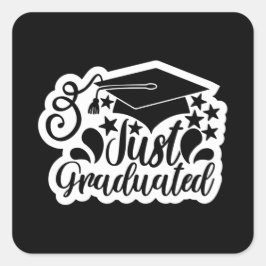 De klasse van 2022 Afstuderen het Afstudeerder Vierkante Sticker