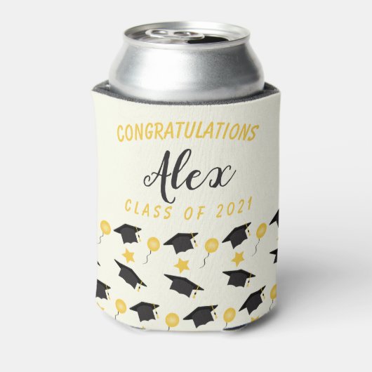 De klasse van felicitaties van Afstuderen naam aan Blikjeskoeler (Blikje Achterkant)