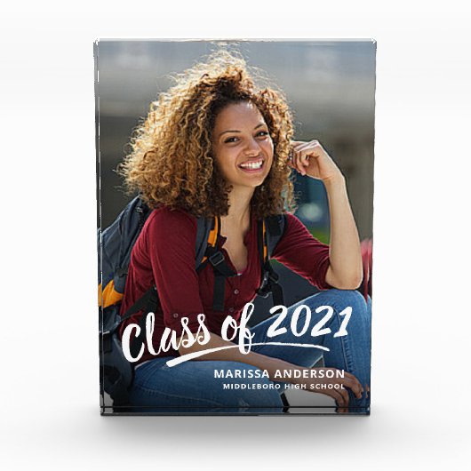 De Klasse van het afstudeerder van het Moderne Wit Fotoblokken (Voorkant)