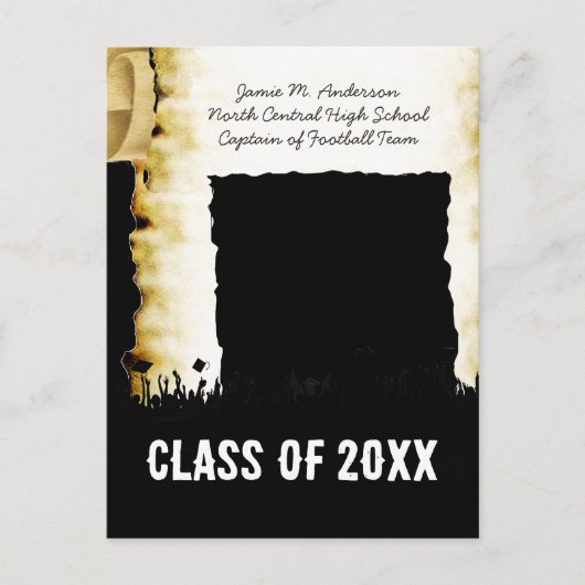 De klasse van het Afstuderen van de Senior van de  Uitnodiging Briefkaart (Voorkant)