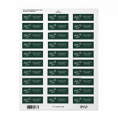 De Klasse van het afstuderen van het groene adres Etiket (Full Sheet)