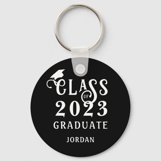 De Klasse van het afstuderen van Jaar Aangepaste K Sleutelhanger (Voorkant)
