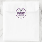 De klasse van het Pet van het Afstudeerder van de Ronde Sticker (Tas)