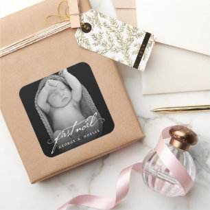 De klassieke 1st Kerst sticker van het Baby van