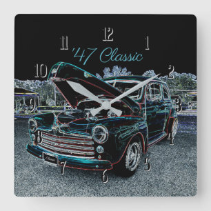 'De Klassieke Automobiele Vierkante Klok van Muur