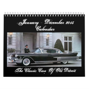 De klassieke auto's van de oude Agenda van Detroit Kalender