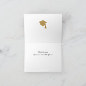 De klassieke Blauwe Afstuderen danken u Bedankkaart (Binnen)