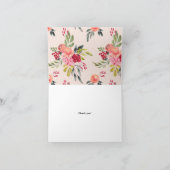 De klassieke Bloemen van de Waterverf Bloemen Bedankkaart (Binnen)