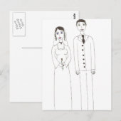 De klassieke bruiloft briefkaart (Voorkant / Achterkant)