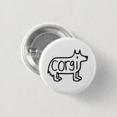 de klassieke corgi-toets ronde button 3,2 cm (Voorkant /achterkant)