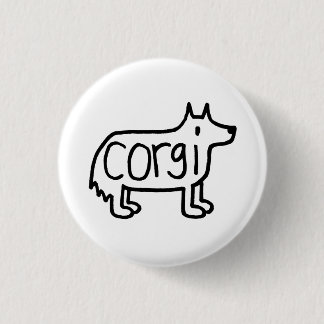 de klassieke corgi-toets ronde button 3,2 cm