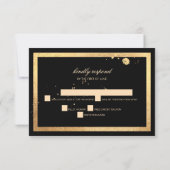 De Klassieke Faux Gold/DIY Kleur van PixDezines RSVP Kaartje (Achterkant)