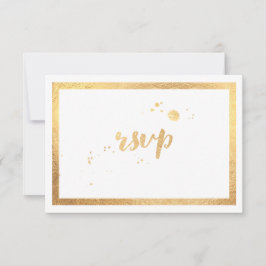 De Klassieke Faux Gold/DIY Kleur van PixDezines RSVP Kaartje