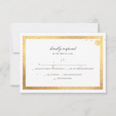 De Klassieke Faux Gold/DIY Kleur van PixDezines RSVP Kaartje (Achterkant)