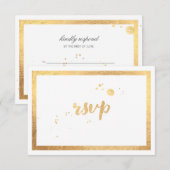 De Klassieke Faux Gold/DIY Kleur van PixDezines RSVP Kaartje (Voorkant / Achterkant)