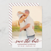 De klassieke Foto van het Manuscript sparen het Po Save The Date (Voorkant / Achterkant)