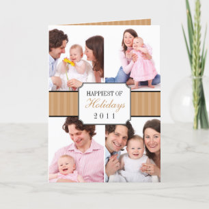 De klassieke foto van Kerstmis van de collage Feestdagen Kaart