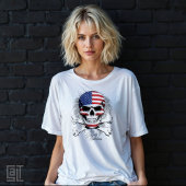 De klassieke Golf van Amerika Skull and Crossbones T-shirt