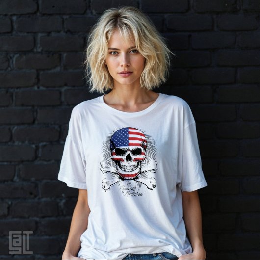De klassieke Golf van Amerika Skull and Crossbones T-shirt