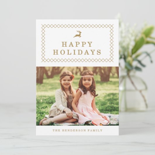 De klassieke Gouden Kaart van de Foto van de (Staand voorkant)