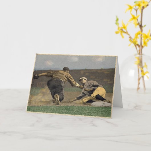 De klassieke Groeten van het Honkbal Kaart (Gele Bloem)