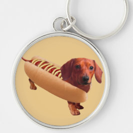 De klassieke hotdog sleutelhanger