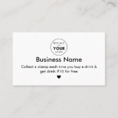 De klassieke Illustratie van de Drink van de Koffi Klantenkaartje (Achterkant)