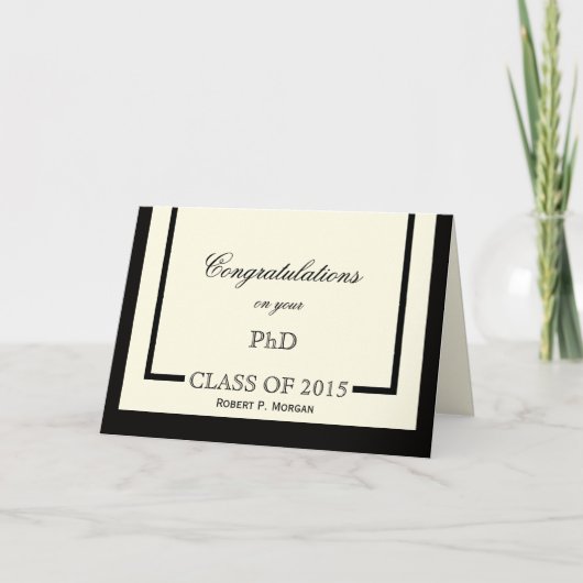 De klassieke Kaart van de Afstuderen van het (Voorkant)