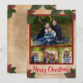 De klassieke Kaart van de Foto van Kerstmis van de (Voorkant / Achterkant)