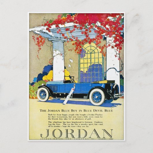 De  Klassieke Kar van Jordan Blue Boy Briefkaart (Voorkant)