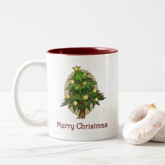 De klassieke kerstboom mok (Met donut)