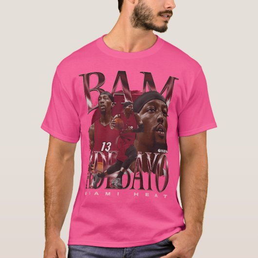 De klassieke kracht van Bam Adebayo Miami T-shirt (Voorkant)