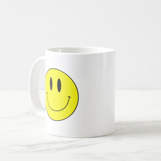 De klassieke lachende SMILIE FACE Coffee Mok (Voorkant links)