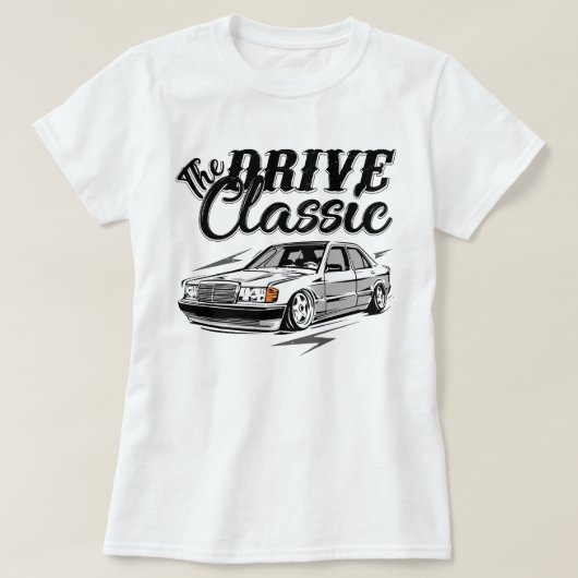 De klassieke MERCDES W201 190E-drive T-shirt (Design voorkant)
