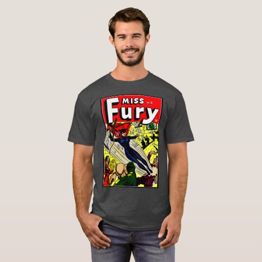 De Klassieke Miss Fury Comics van 1940 T-Shirt (Voorkant volledig)