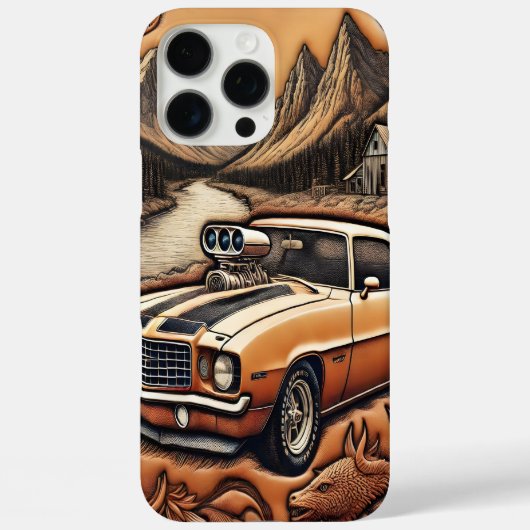 De klassieke Muscle Car in Natuur Case-Mate iPhone Case (Achterkant)