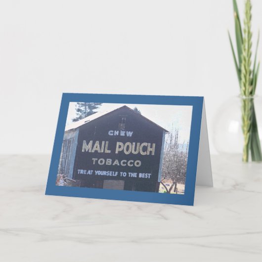 De klassieke Reclame van de Zak van de Post op een Kaart (Voorkant)