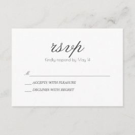 De klassieke & Romantische Kaart RSVP van |