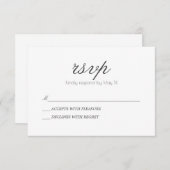 De klassieke & Romantische Kaart RSVP van | (Voorkant / Achterkant)
