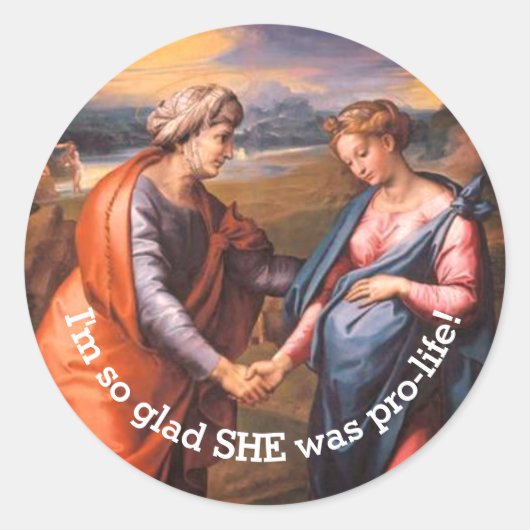 De klassieke rondetekker ronde sticker (Voorkant)