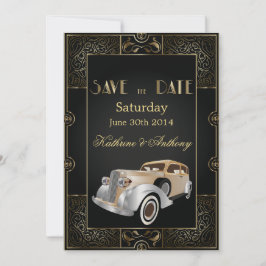 De  Klassieke Stijl van Gatsby sparen de Datum Save The Date