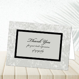 De klassieke Sympathie dankt u kaardt Bedankkaart