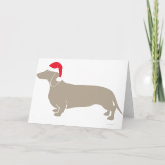 De klassieke Tekkel van Doxie van de Kerstman Feestdagen Kaart