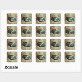 De klassieke Vierkante Sticker van de Auto (Vel)