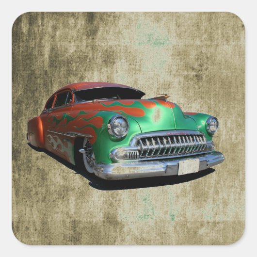 De klassieke Vierkante Sticker van de Auto (Voorkant)